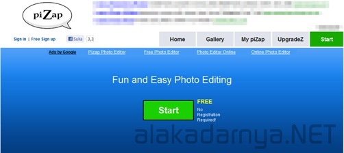 pizap - Website Editing Foto Online